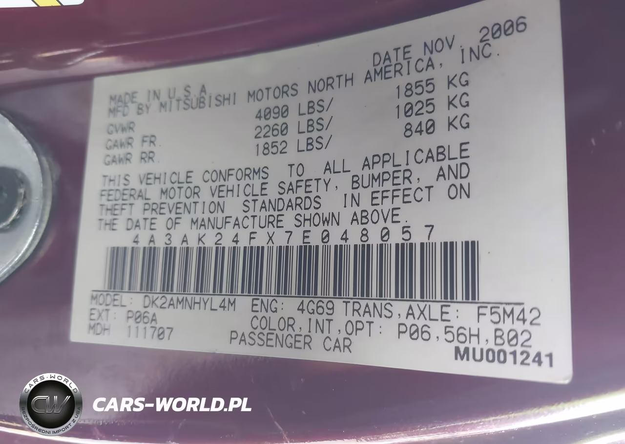 2007 Mitsubishi Eclipse Gs VIN:4A3AK24FX7E048057 - 9