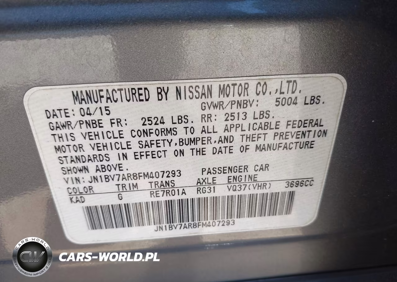 2015 Infiniti Q50 Premium VIN:JN1BV7AR8FM407293 - 9