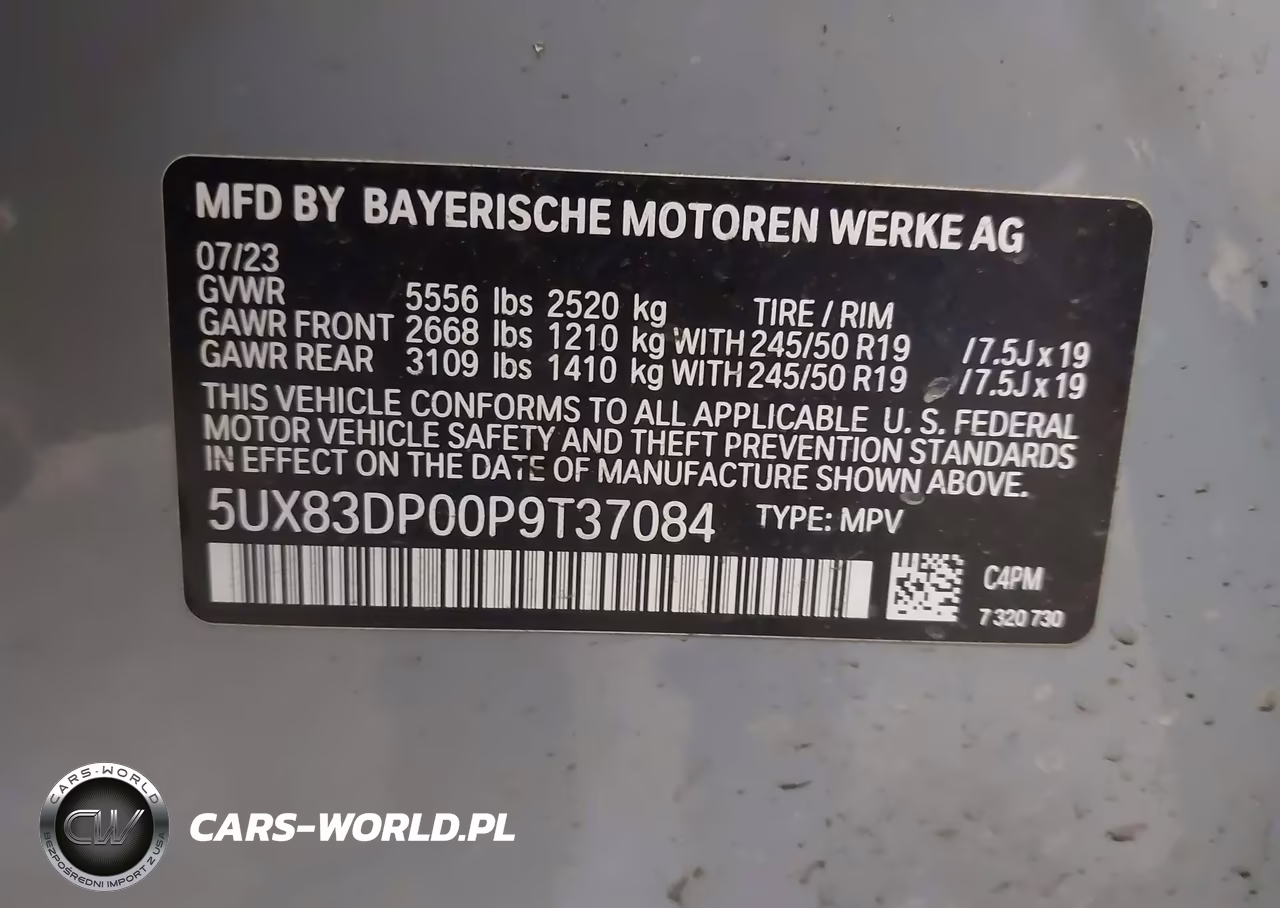 2023 BMW X3 M40I VIN:5UX83DP00P9T37084 - 9