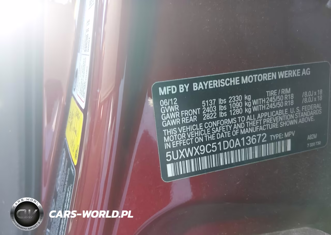2013 BMW X3 xDrive28I VIN:5UXWX9C51D0A13672 - 9
