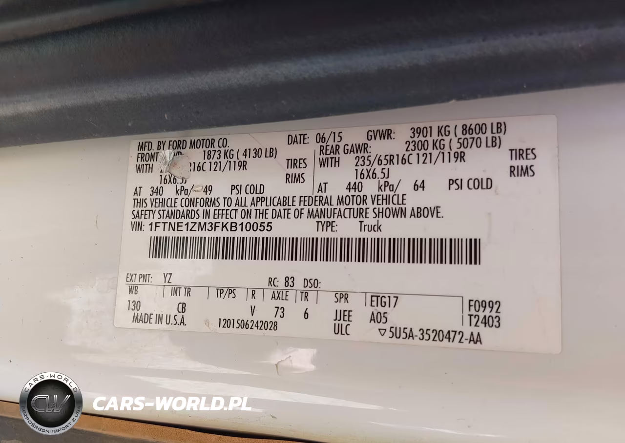 2015 Ford Transit-150 VIN:1FTNE1ZM3FKB10055 - 9