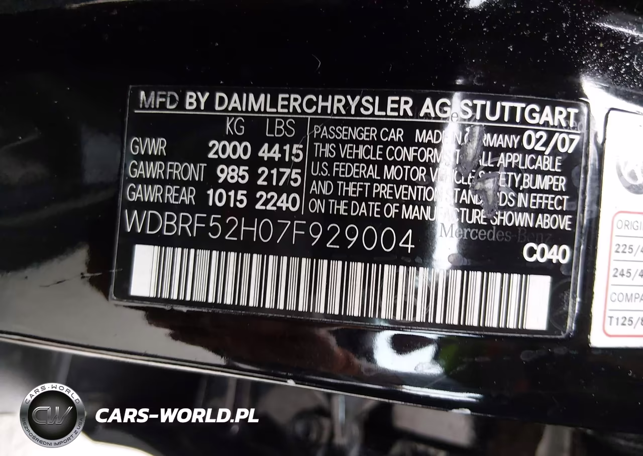 2007 Mercedes-Benz C 230 Sport VIN:WDBRF52H07F929004 - 9