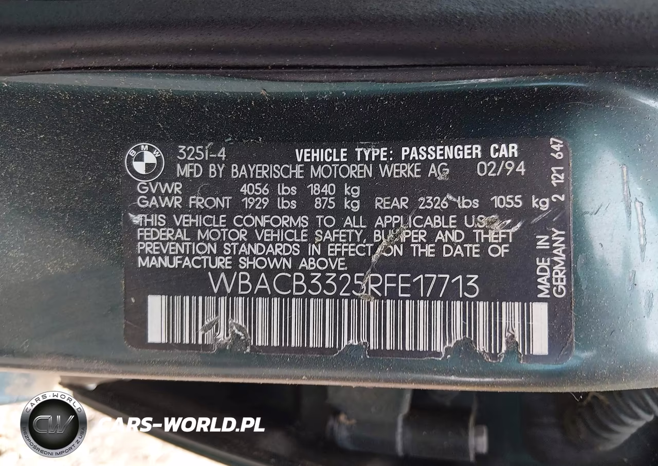 1994 BMW 325 I VIN:WBACB3325RFE17713 - 9