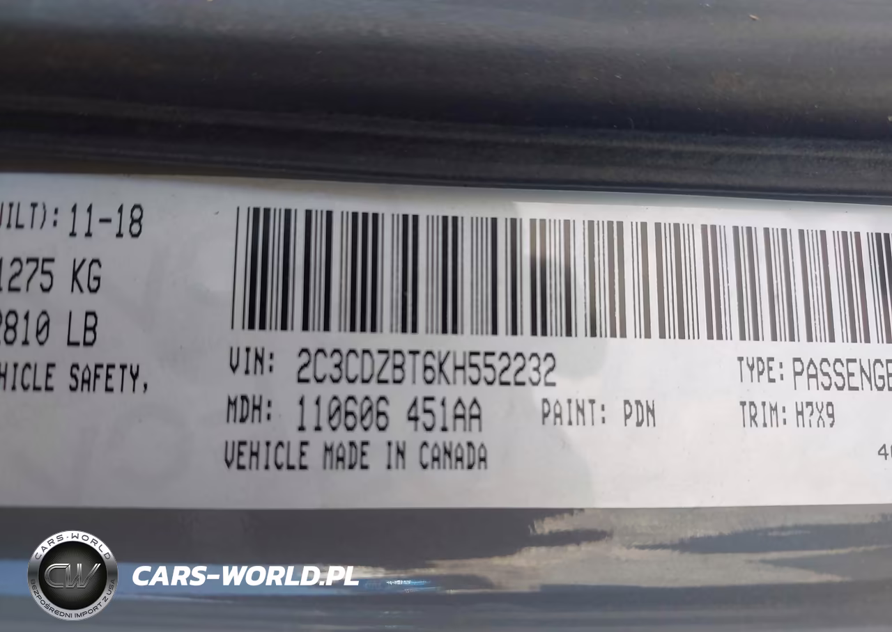 2019 Dodge Challenger R-T VIN:2C3CDZBT6KH552232 - 9