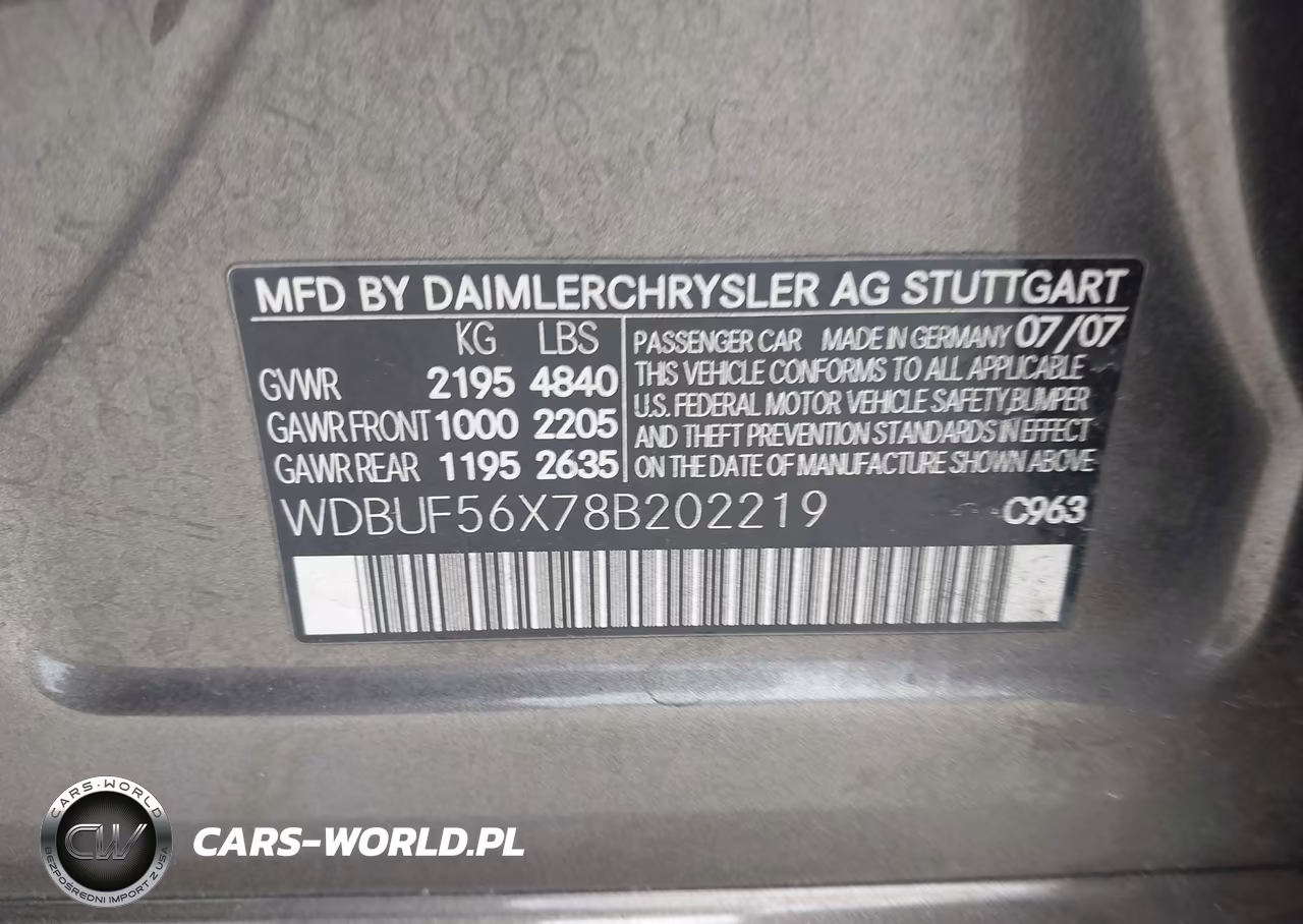 2008 Mercedes-Benz E 350 VIN:WDBUF56X78B202219 - 9