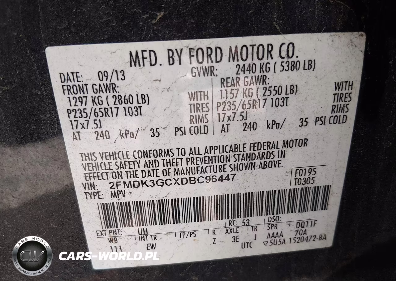 2013 Ford Edge Se VIN:2FMDK3GCXDBC96447 - 9