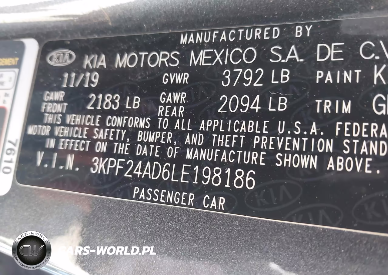 2020 Kia Forte Lxs VIN:3KPF24AD6LE198186 - 9