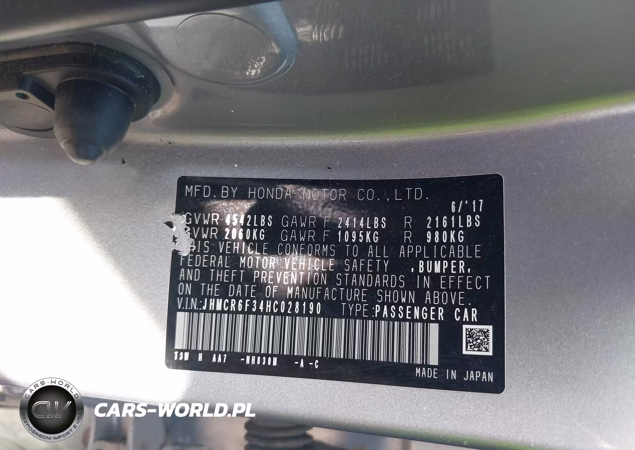 2017 Honda Accord Hybrid VIN:JHMCR6F34HC028190 - 9