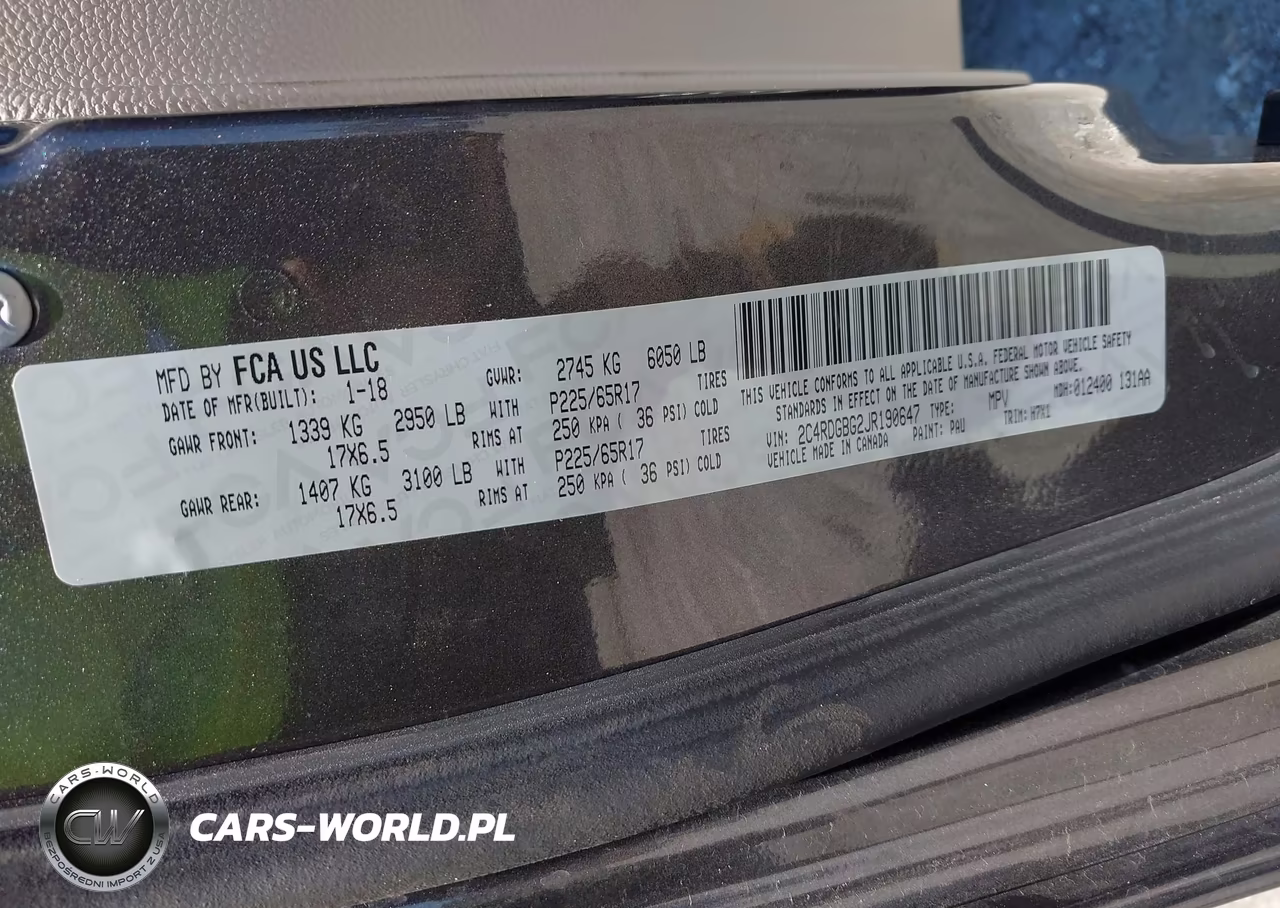2018 Dodge Grand Caravan Se VIN:2C4RDGBG2JR190647 - 9