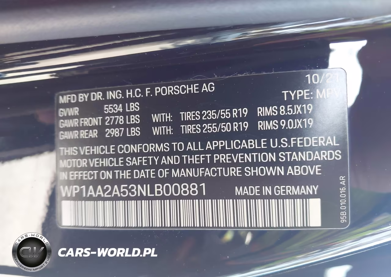 2022 Porsche Macan VIN:WP1AA2A53NLB00881 - 9