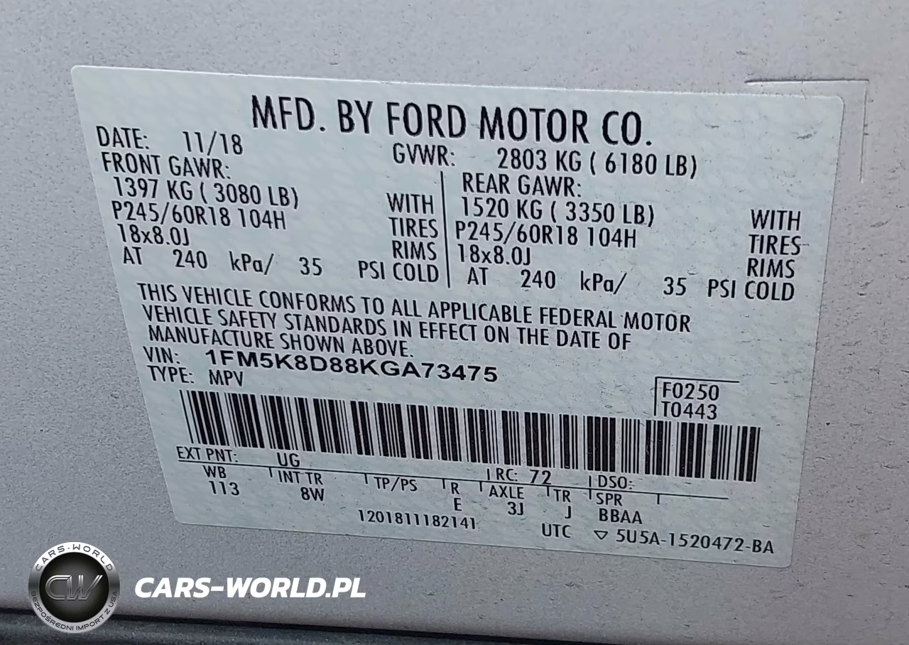 2019 Ford Explorer Xlt VIN:1FM5K8D88KGA73475 - 9