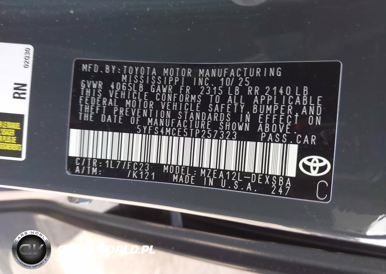 2026 Toyota Corolla Se VIN:5YFS4MCE5TP257323 - 9