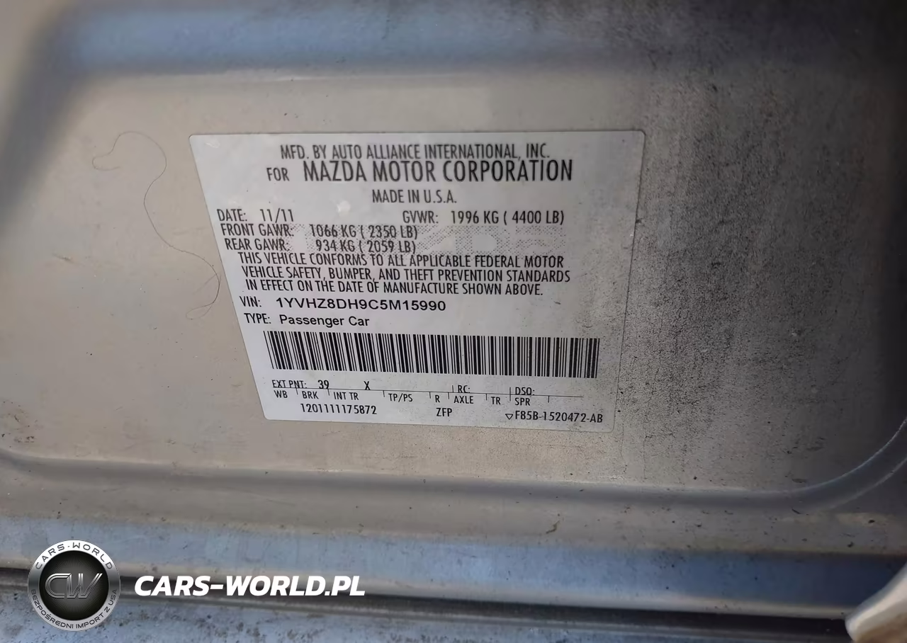 2012 Mazda Mazda6 VIN:1YVHZ8DH9C5M15990 - 9