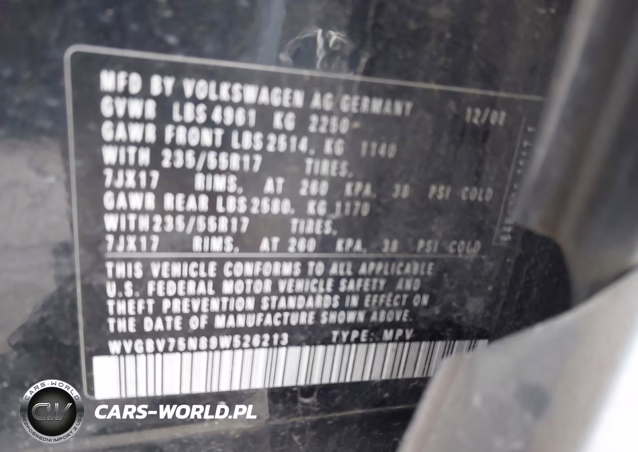 2009 Volkswagen Tiguan Se VIN:WVGBV75N89W526213 - 9
