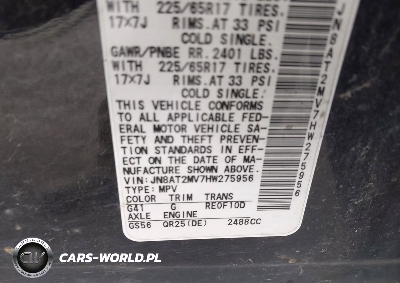 2017 Nissan Rogue S VIN:JN8AT2MV7HW275956 - 9