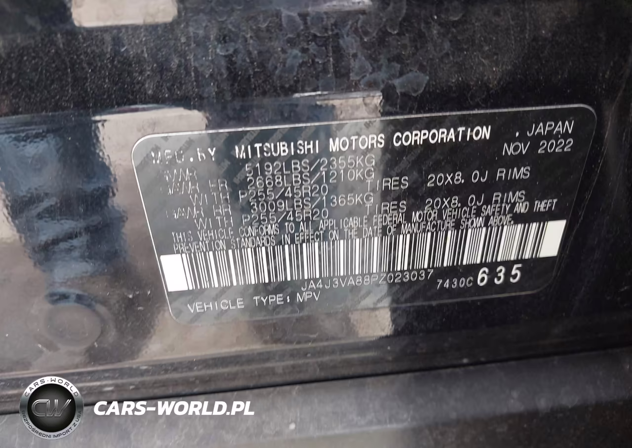 2023 Mitsubishi Outlander Sel 2.5 2Wd-Sel Black Edition 2Wd VIN:JA4J3VA88PZ023037 - 9