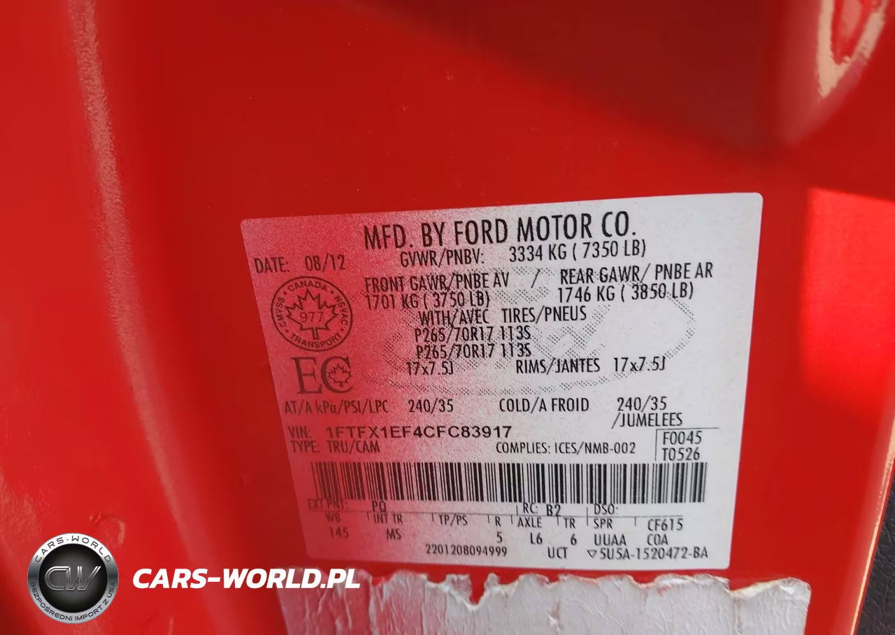 2012 Ford F-150 Xlt VIN:1FTFX1EF4CFC83917 - 9