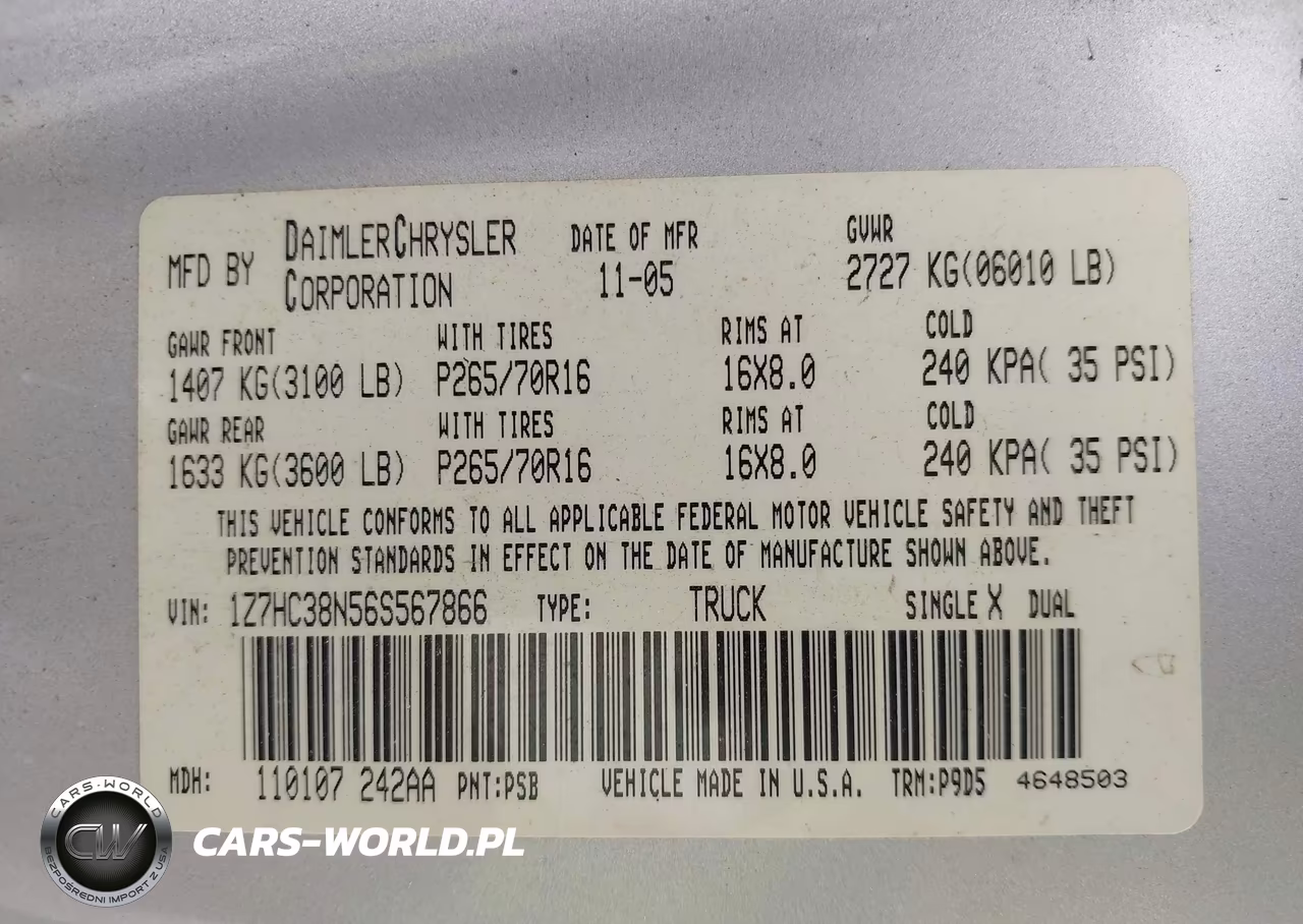 2006 Mitsubishi Raider Duro Cross V8 VIN:1Z7HC38N56S567866 - 9