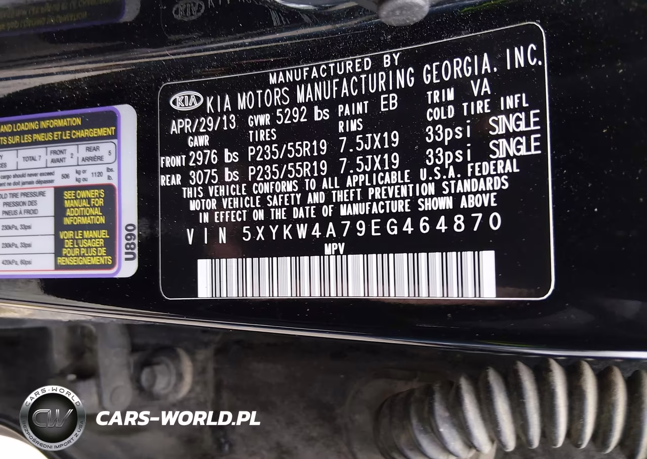 2014 Kia Sorento Sx VIN:5XYKW4A79EG464870 - 9