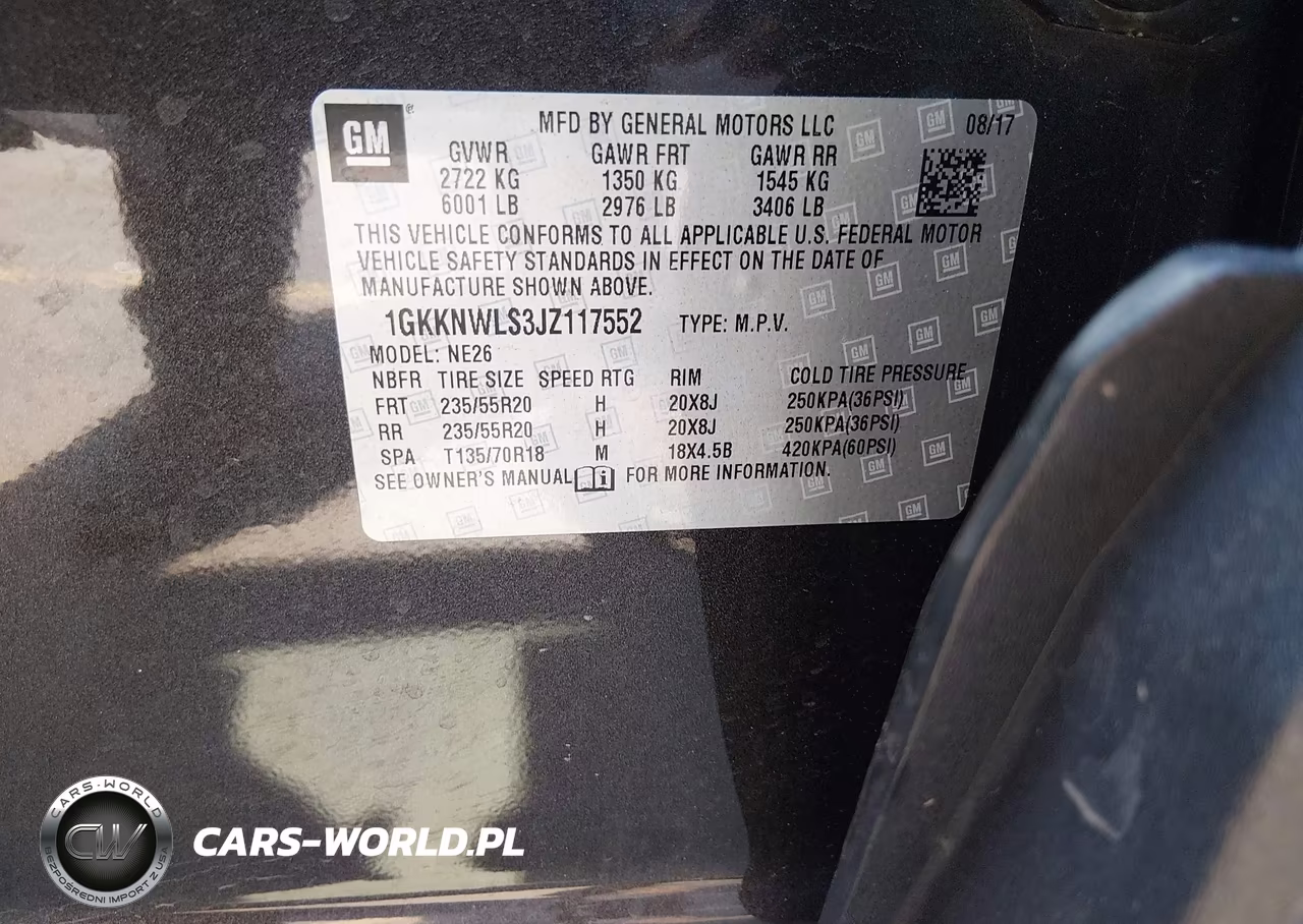 2018 GMC Acadia Slt-2 VIN:1GKKNWLS3JZ117552 - 9