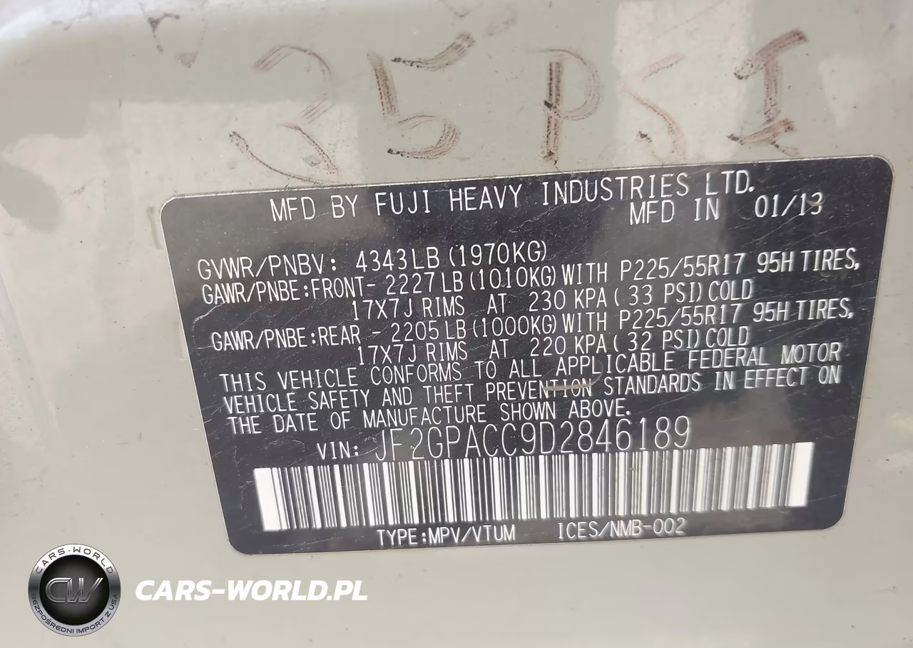 2013 Subaru Xv Crosstrek 2.0I Premium VIN:JF2GPACC9D2846189 - 9