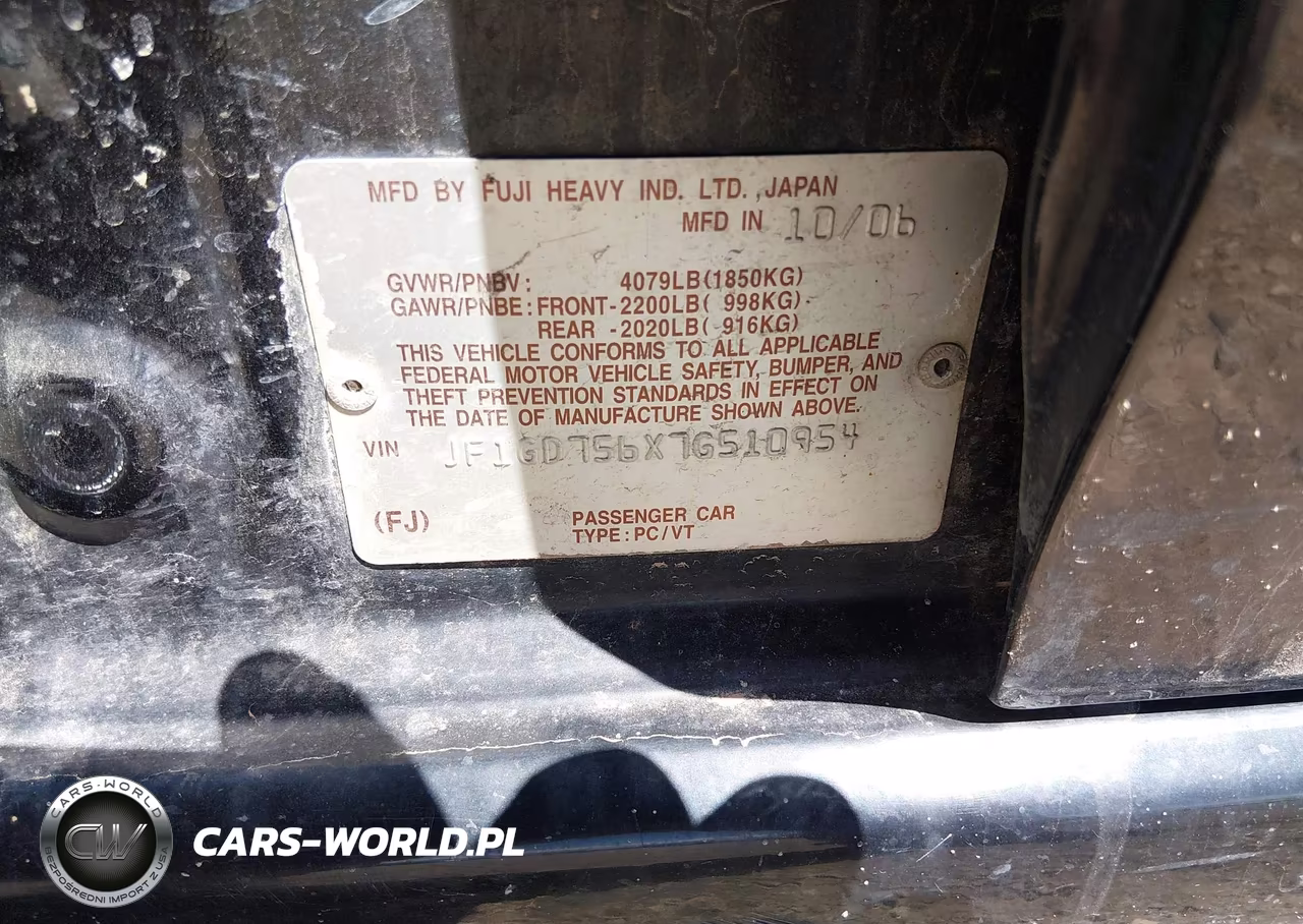 2007 Subaru Impreza Wrx Tr VIN:JF1GD756X7G510954 - 9