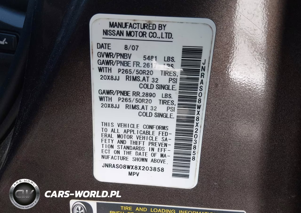 2008 Infiniti Fx35 VIN:JNRAS08WX8X203858 - 9