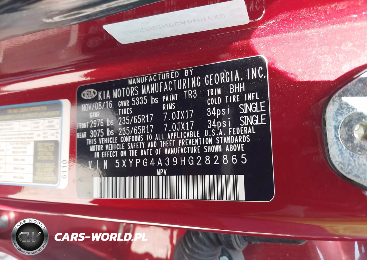 2017 Kia Sorento 2.4L Lx VIN:5XYPG4A39HG282865 - 9