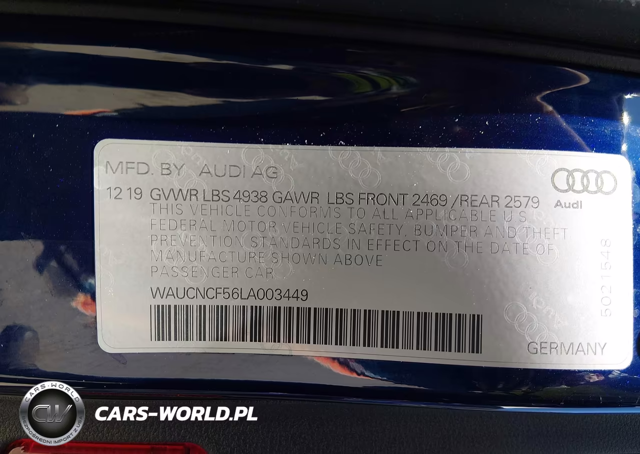 2020 Audi A5 Sportback Premium Plus 45 Tfsi Quattro S Tronic VIN:WAUCNCF56LA003449 - 9
