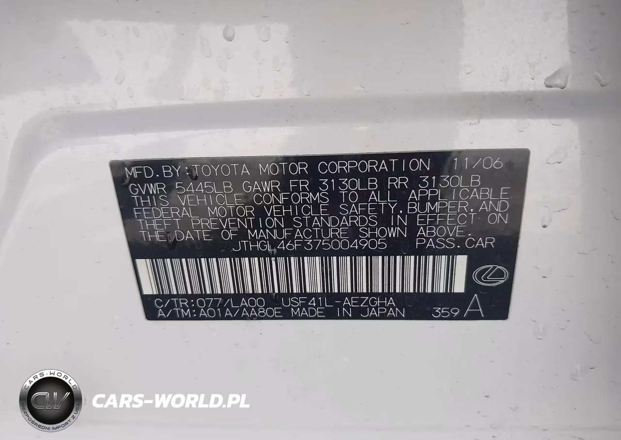 2007 Lexus Ls 460 L VIN:JTHGL46F375004905 - 9