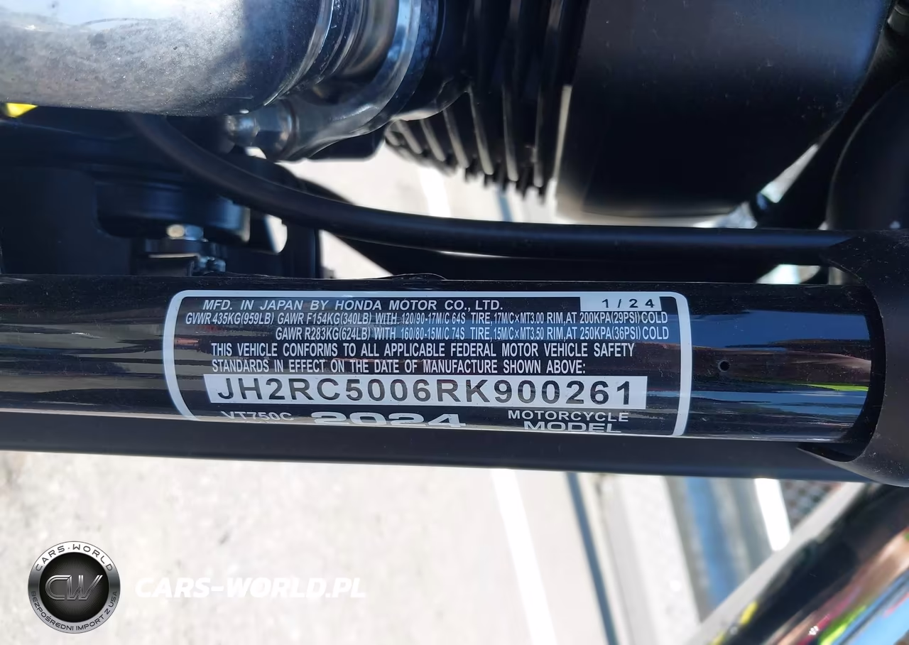2024 Honda Vt750 C VIN:JH2RC5006RK900261 - 10
