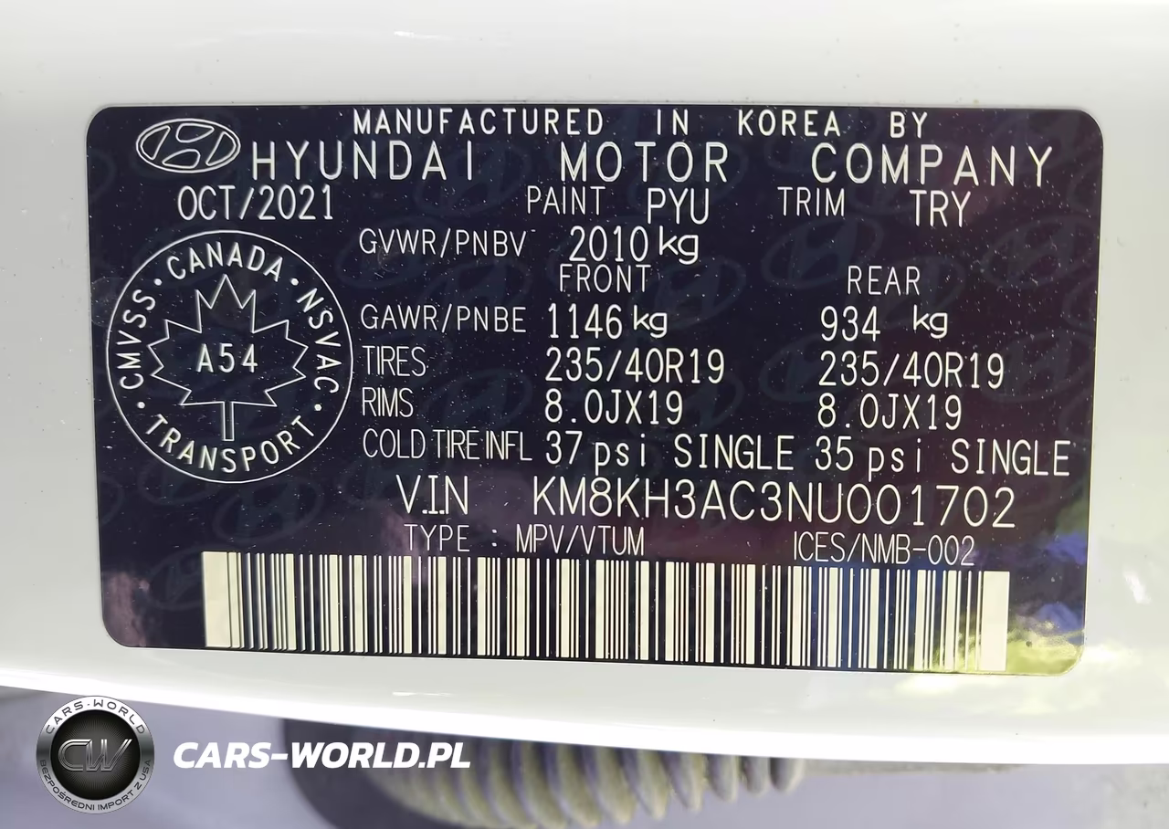 2022 Hyundai Kona N 2.0T VIN:KM8KH3AC3NU001702 - 9
