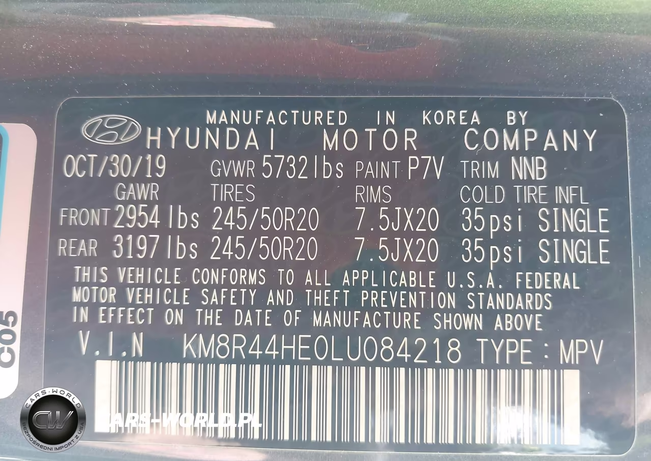 2020 Hyundai Palisade Sel VIN:KM8R44HE0LU084218 - 9