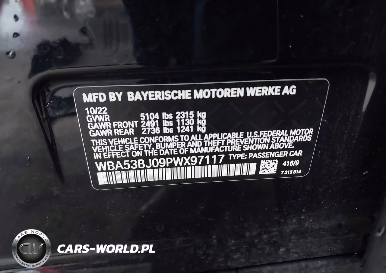 2023 BMW 540 I VIN:WBA53BJ09PWX97117 - 9