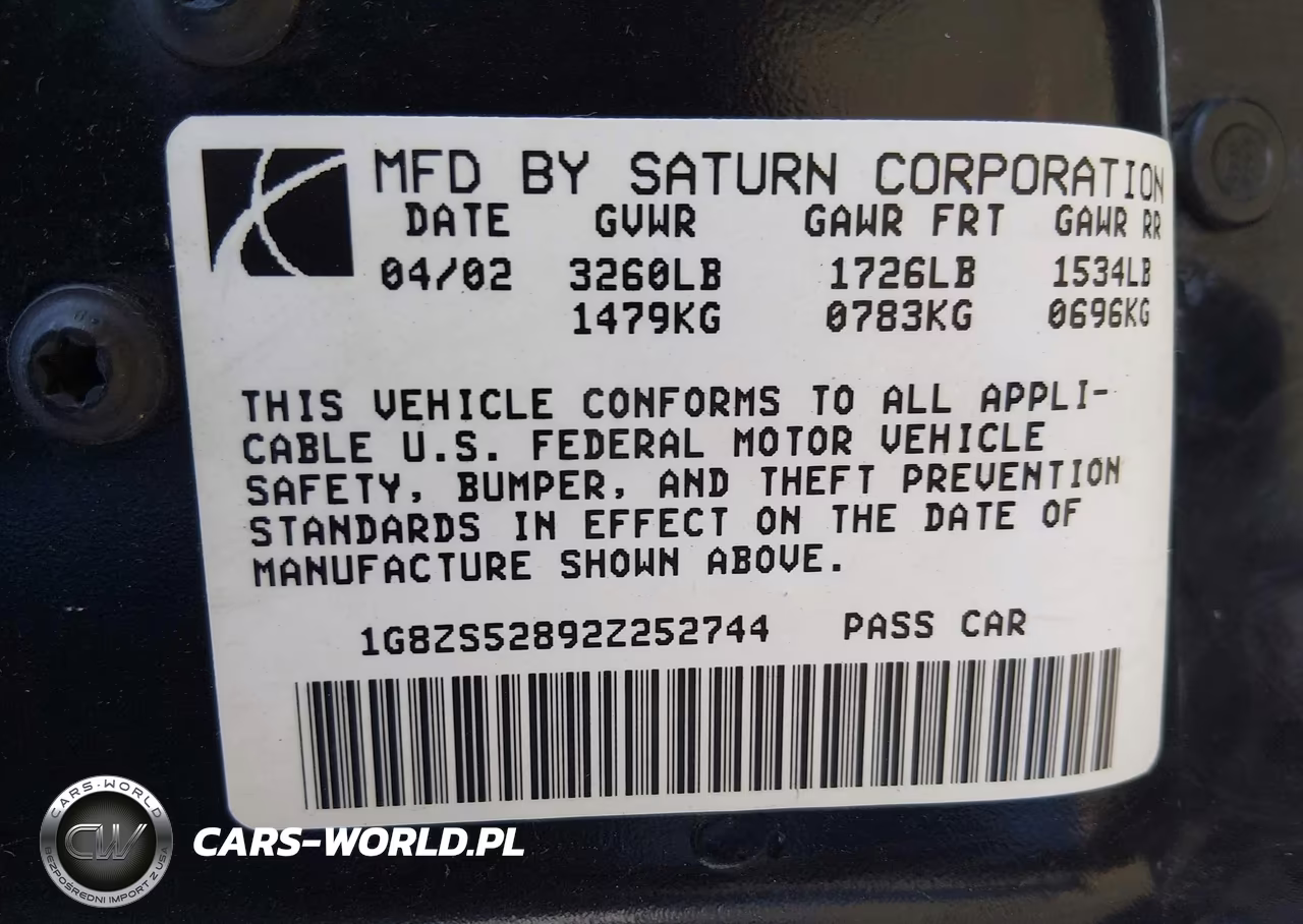 2002 Saturn S-Series Sl VIN:1G8ZS52892Z252744 - 9