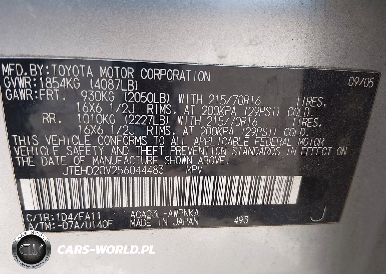 2005 Toyota Rav4 VIN:JTEHD20V256044483 - 9
