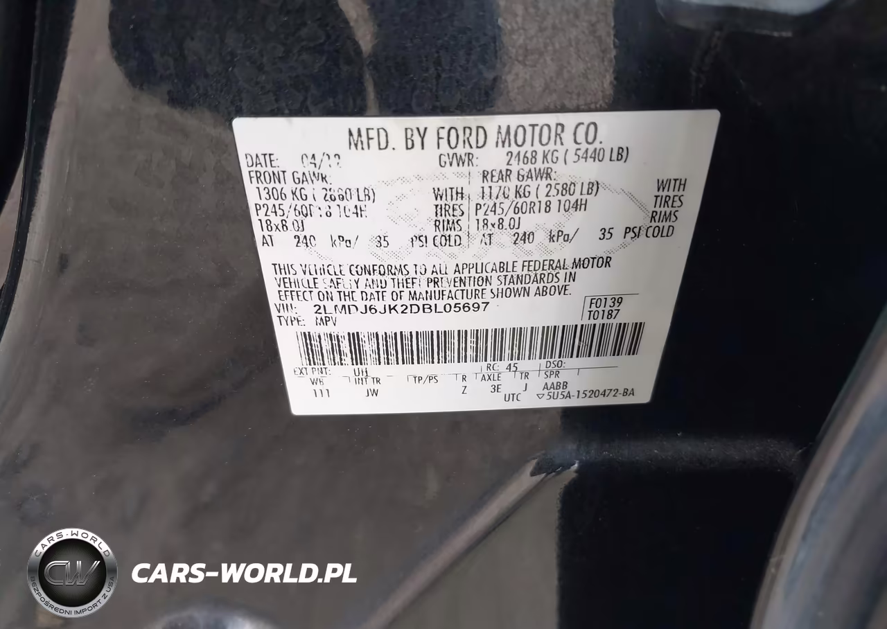 2013 Lincoln Mkx VIN:2LMDJ6JK2DBL05697 - 9