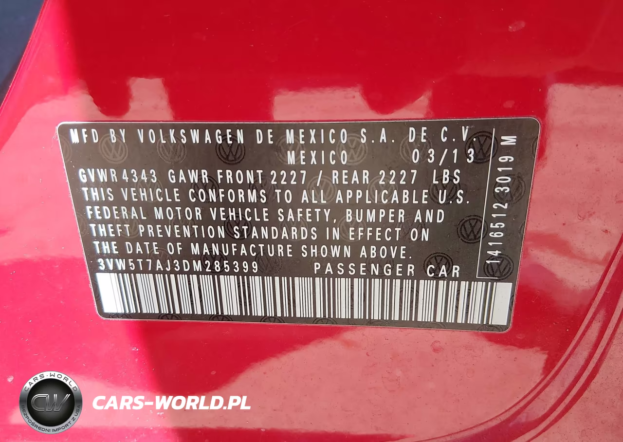 2013 Volkswagen Jetta Gli VIN:3VW5T7AJ3DM285399 - 9