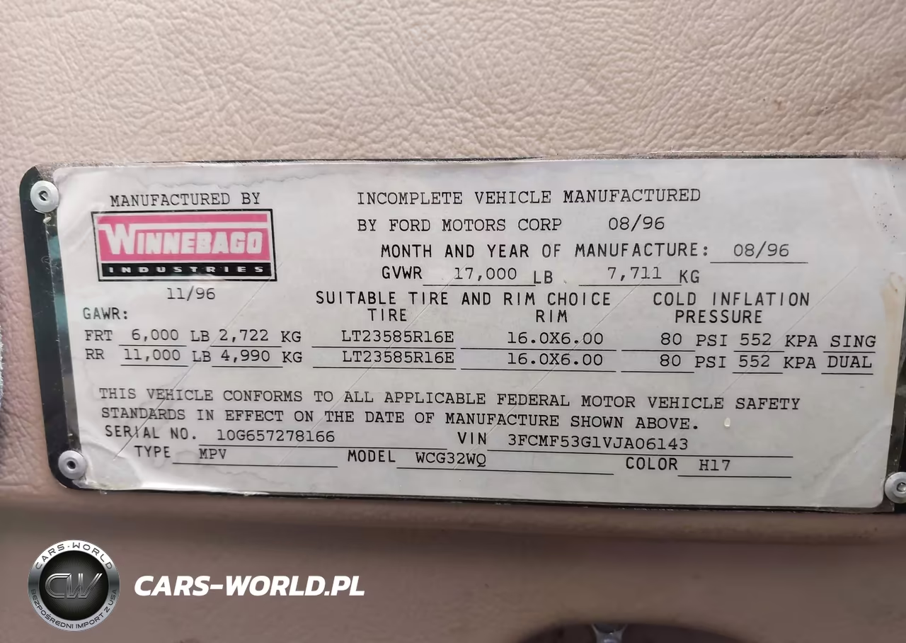 1997 Ford F530 Super Duty VIN:3FCMF53G1VJA06143 - 9