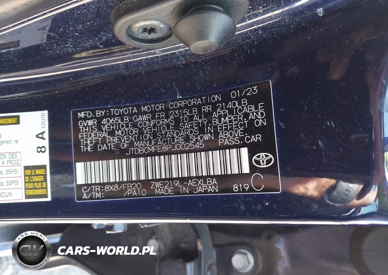 2023 Toyota Corolla Hybrid Le VIN:JTDBCMFE8PJ002545 - 9