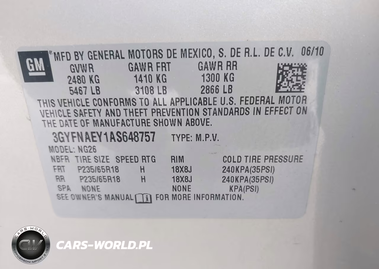 2010 Cadillac Srx Luxury Collection VIN:3GYFNAEY1AS648757 - 9