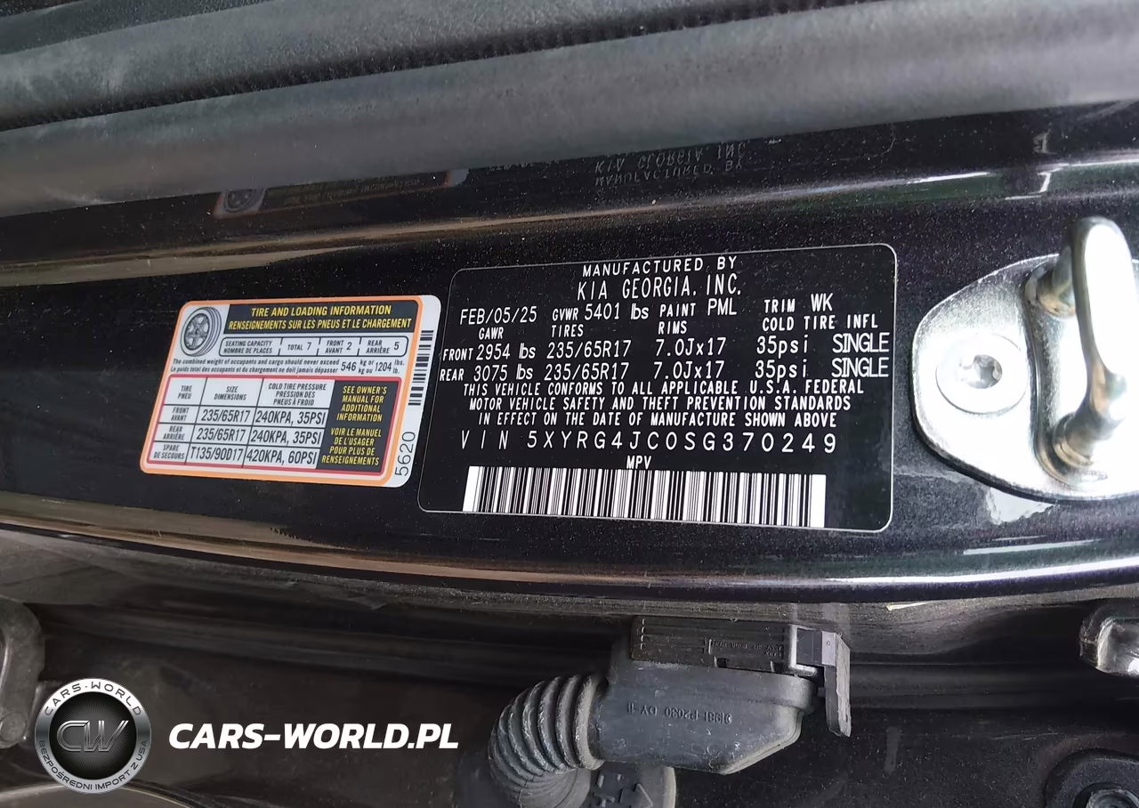 2025 Kia Sorento Lx VIN:5XYRG4JC0SG370249 - 9