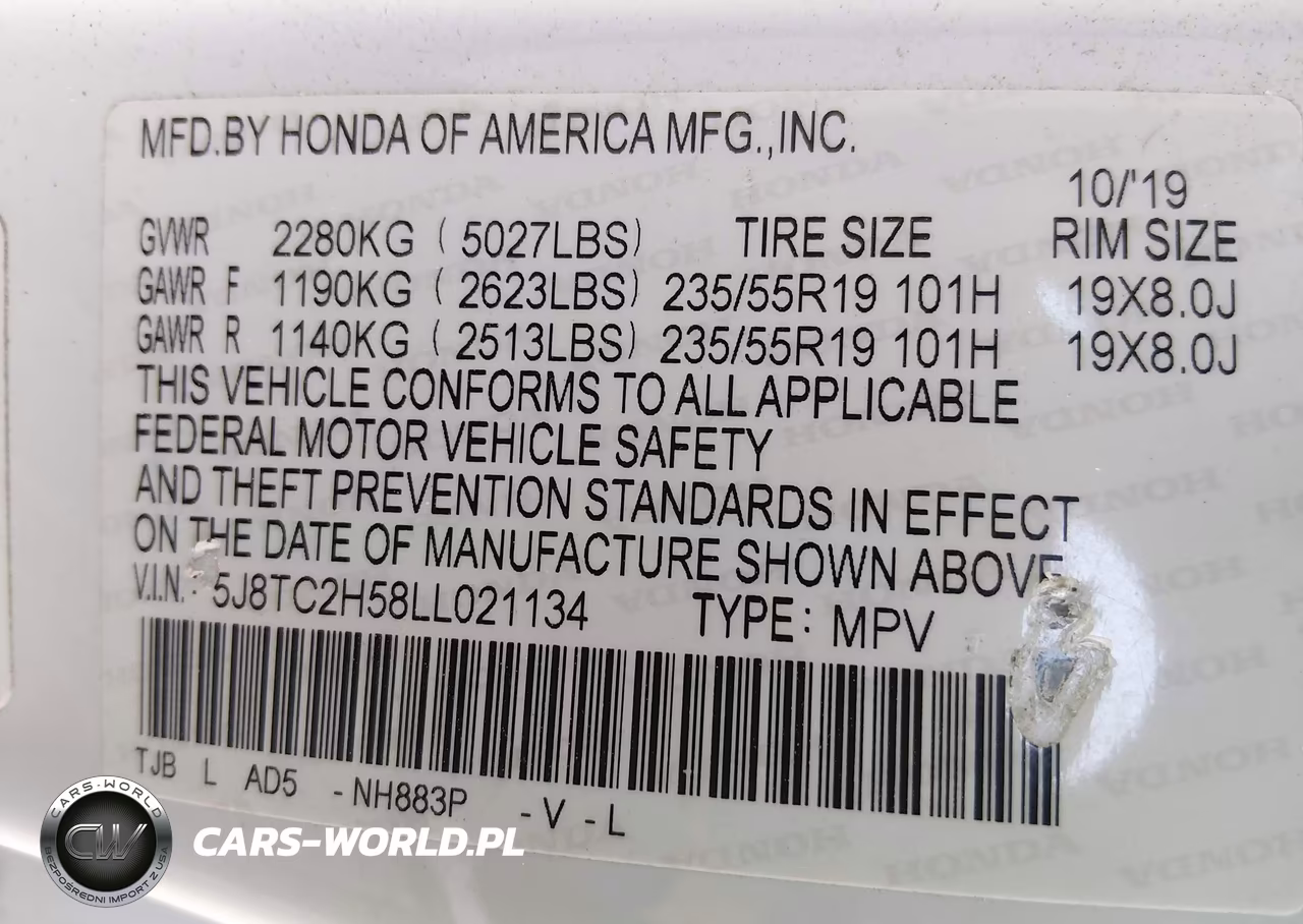 2020 Acura Rdx Technology Package VIN:5J8TC2H58LL021134 - 9