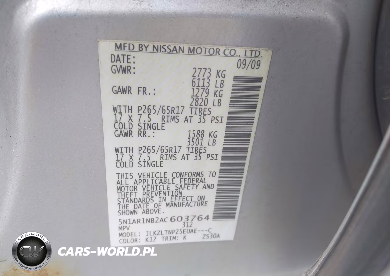 2010 Nissan Pathfinder Se VIN:5N1AR1NB2AC603764 - 9