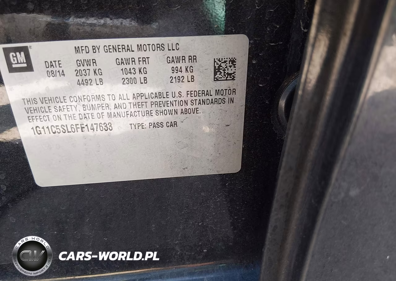 2015 Chevrolet Malibu 1Lt VIN:1G11C5SL6FF147633 - 9