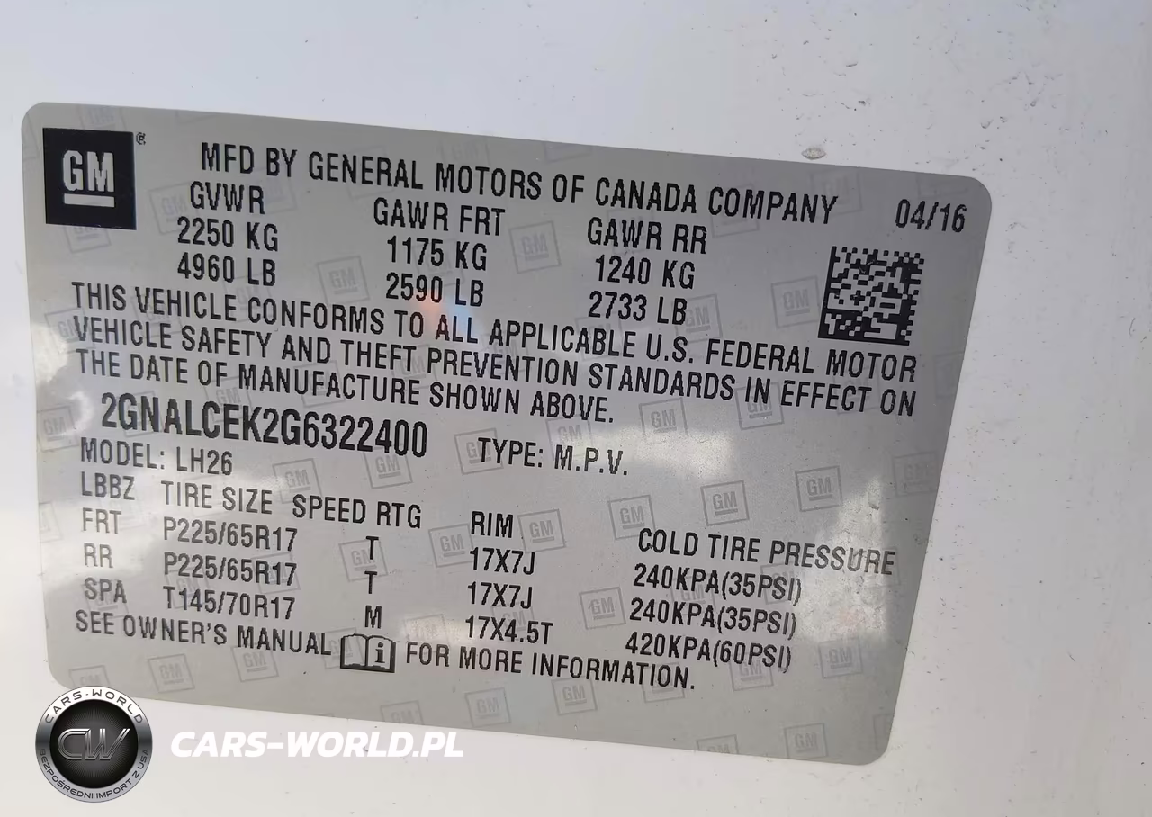 2016 Chevrolet Equinox Lt VIN:2GNALCEK2G6322400 - 9