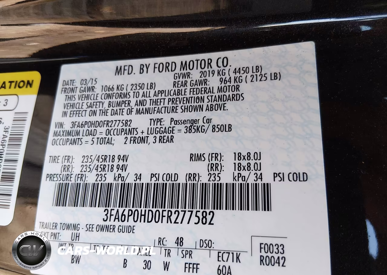 2015 Ford Fusion Se VIN:3FA6P0HD0FR277582 - 9