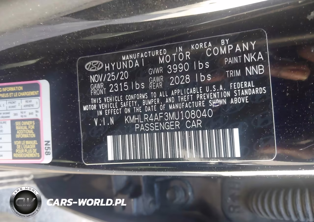 2021 Hyundai Elantra N Line VIN:KMHLR4AF3MU108040 - 9