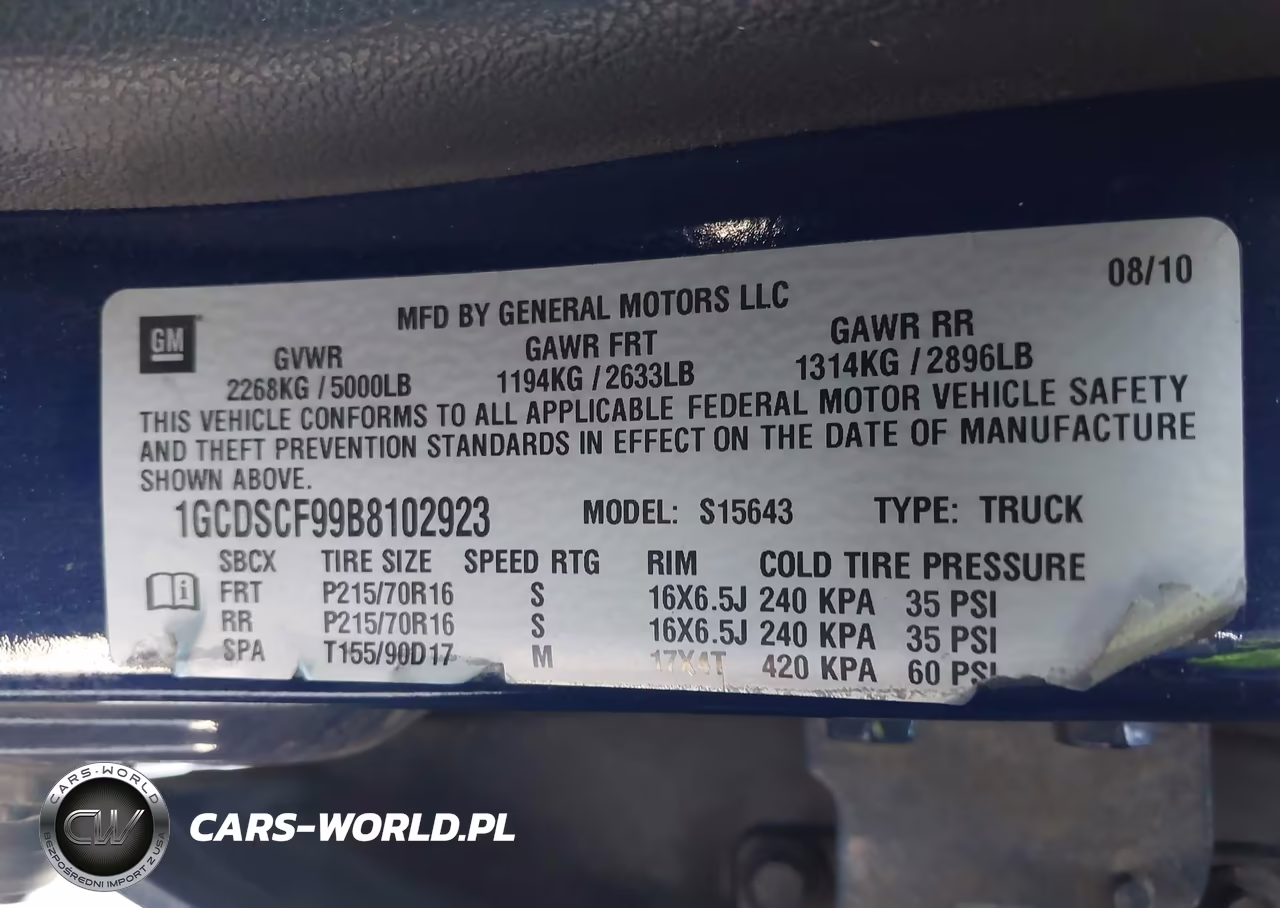 2011 Chevrolet Colorado 1Lt VIN:1GCDSCF99B8102923 - 9