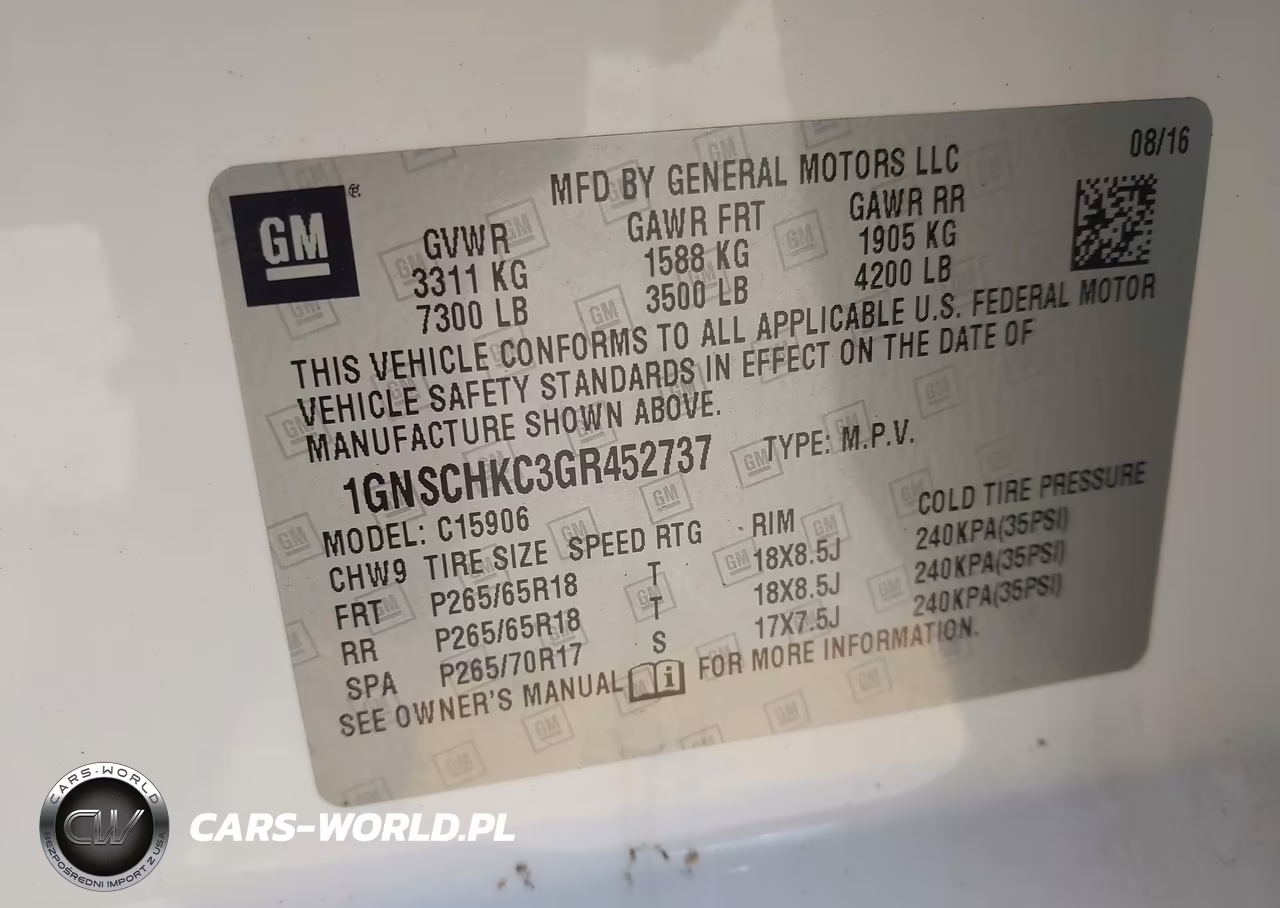 2016 Chevrolet Suburban Lt VIN:1GNSCHKC3GR452737 - 9